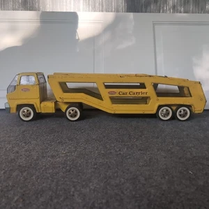 Vintage Tonka Autotransporter gelb Pressstahl Spielzeug - Bild 1 von 15