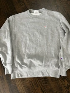 Vintage Champion Reverse Weave Blank Crewneck Sweatshirt Size M Gray - Picture 1 of 11