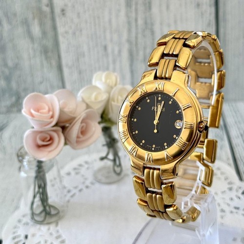 Orologio Fendi 900G batteria sostituita nero oro