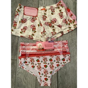 Strawberry Shortcake Pyjama Shorts & Bikini Höschen Paket L - Bild 1 von 16