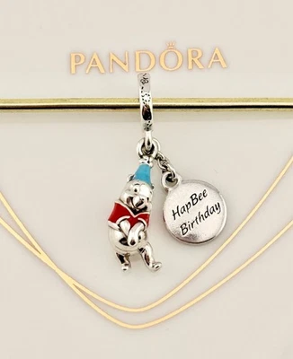 New Genuine Pandora x Disney Winnie the Pooh HapBee Birthday Charm 799385C01 - Image 1 of 4