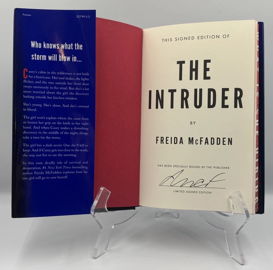 FREIDA MCFADDEN THE INTRUDER SIGNED AUTOGRAPHED HARDCOVER 1ST EDITION SHIPS ASAP - Image 1 of 4