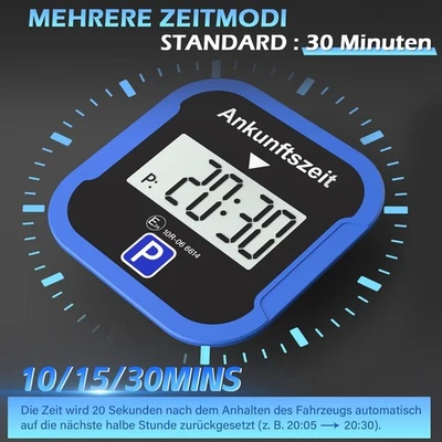 Elektronische Parkscheibe Automatische Parkscheibe Elektrisch + CE Zulassung DHL - Bild 1 von 4