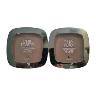 2x L'Oreal True Match Super Blendable Powder N3 LIGHT MEDIUM - New Sealed - Image 1 of 3