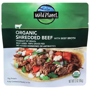 Wild Planet Beef Shredded Organic 3 Oz (Pack Of 24) - Picture 1 of 1