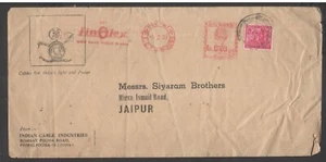 India 1973 Finolex Cable Indian Cables Meter Franking Cover Refugee Relief - Picture 1 of 1