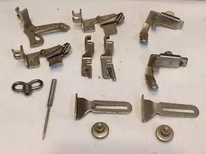 Vintage Singer Lot Sewing Machine Attachments 121877 160854 25527 Etc! Parts USA - Picture 1 of 14