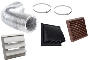 Extractor Vent Kit Cooker Hood Duct Gravity Fixed Grille Fan  4" 5" 6" - Picture 1 of 10