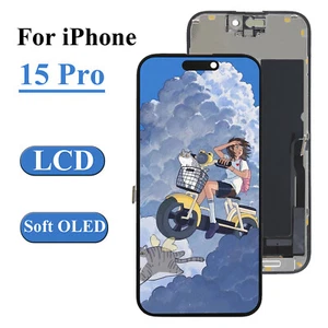 Digitalizador de repuesto de pantalla táctil con pantalla LCD suave OLED para Apple iPhone 15 Pro - Imagen 1 de 8