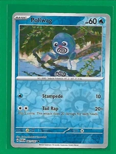Pokémon TCG SV-Twilight Masquerade Poliwag #41/167 Common Reverse Holo - Picture 1 of 2