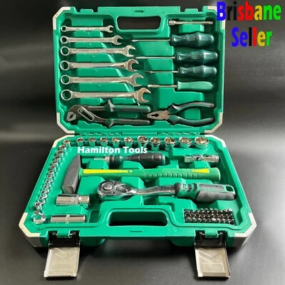 75 PCS Mutil Household Tool Set Home Hand Tool Kit Box socket set - image 1 of 3