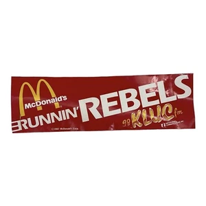 Rare 1987 McDonalds KLUC 98.5 FM Runnin’Rebels Bumper Sticker Decal Prize Draws - Picture 1 of 8