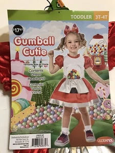 Childs Red dress, Pretty Dress, Gumball Cutie Dress Size 3T-4T, # B1D13 - Picture 1 of 9