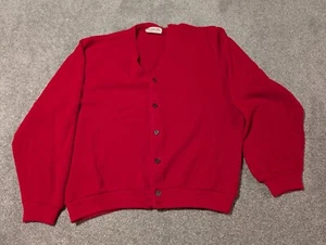 Izod Of London Sweater Mens XL 60s Cardigan Grandpa Sweatshirt Orlon Acrylic  - Picture 1 of 9