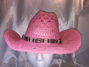 Turner Hüte rosa Westernhut mit Perlen Hutband - Bild 1 von 8