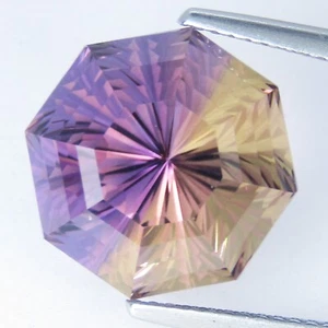 12.82Cts Amazing Natural Ametrine Fancy Ocatagonal Magic Cut Loose Gemstone--VDO - Picture 1 of 4