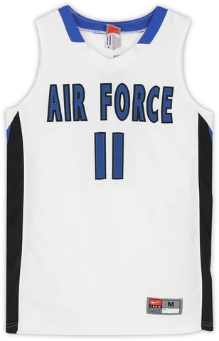 Air Force Team Issued #11 White, Blue, & Black Jersey Basketball Program Sz M Cover