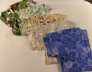 Lot Of 5 Short Sleeve Scrub Tops Shirts Size Medium Dickies Knot Us Barco - Picture 1 of 11