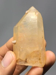 RARE Tangerine Lemurian Natural Quartz Wand Brazil 1.9oz N48 - Picture 1 of 12