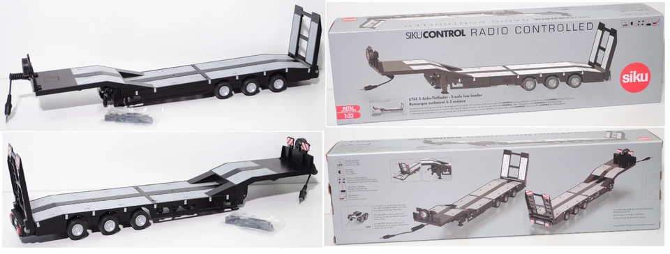 Siku Control 6744 Elektronischer 3-Achs-Tieflader, schwarz / silber, 1:32 - Image 1 of 1
