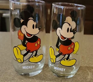 Lot Of 2 Vintage Walt Disney 1978 Pepsi Collector Series Mickey Mouse Glasses - Picture 1 of 5