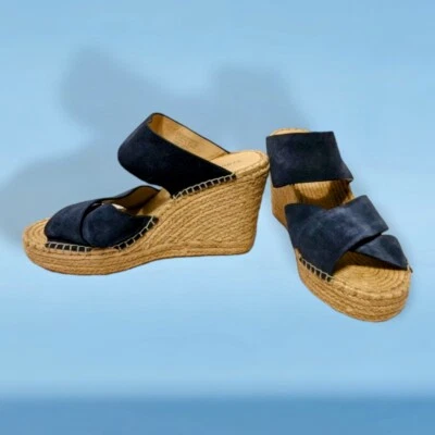 Sandalias KENNETH COLE Olivia X Banda Plataforma Azul CUERO Talla 9.5 Para Mujer LONA  Foto 1 de 4