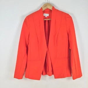 Target womens blazer jacket size 10 orange long sleeve city office 083030 - Picture 1 of 9