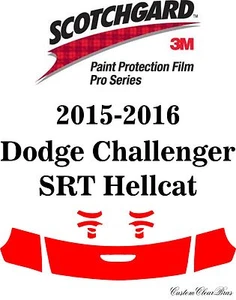 3M Scotchgard Paint Protection Film Pro 2015 2016 Dodge Challenger SRT Hellcat - Picture 1 of 3