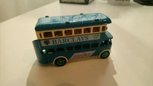 BARCLAYS BANK Super Savers Club Lledo Scale Model Double Decker Bus - Picture 1 of 2