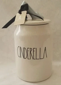 Bote/tarro de galletas Rae Dunn Disney LL “Cenicienta” con zapatilla superior NUEVO CON etiqueta - Imagen 1 de 2
