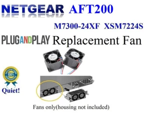 2x Quiet Version Replacement Fans only for AFT200 on Netgear ProSAFE XSM7224S - Picture 1 of 8