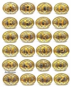 Initial A B C D G J Letter N E W Belt Buckle Men Women Western Cowboy Rodeo Big - Picture 1 of 70