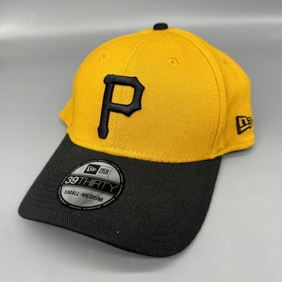 NWT New Era 39Thirty Pittsburgh Pirates Retro Gold/Black Fitted Cap Hat Size S/M - Image 1 of 4
