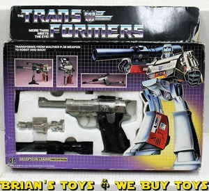 Vintage 1984 Hasbro Transformers G1 Decepticon Leader Megatron Walther P-38 NR - Picture 1 of 12