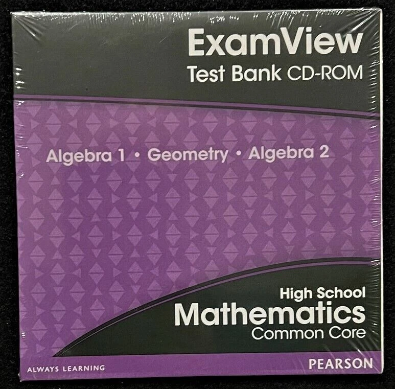 EXAMVIEW TEST BANK - Algebra 1 & 2 and Geometry - TEACHER'S EDITION - CD-ROM - Image 1 of 4
