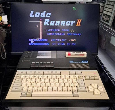 SANYO PHC-30N MSX Vintage Giapponese Computer Kana Tastiera Cassetta Porta TESTATO - Immagine 1 di 4