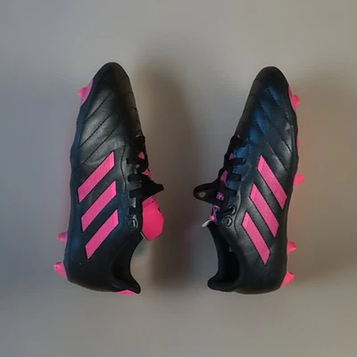 Adidas Black & Pink Soccer Cleats - Size 2.5 - Image 1 of 4