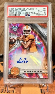 Nico Iamaleava 2024 Bowman University’s Best Pink Lava /100 PSA 10 #BOA-NI - Image 1 of 2