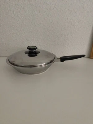 AMC Pfanne mit Visiotherm-Deckel Edelstahl Ø 24 cm - Höhe  6 cm -  Nr. 8036 - Bild 1 von 4