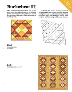 Buckwheat Spinning Spools Quilt Pattern w/ Flexible Templates - Picture 1 of 1