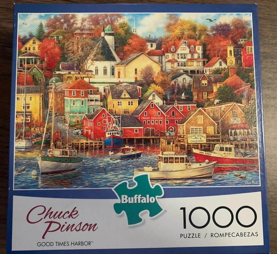 Buffalo Games Chuck Pinson Good Times Harbor 1000 Piece Jigsaw Puzzle - Image 1 of 1