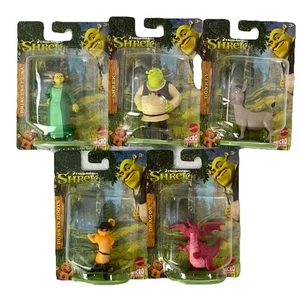 Shrek Micro Collection Mattel 5 Figuren Lot NEU Sealed Shrek Donkey Fiona Puss - Bild 1 von 7