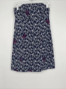 Lilly Pulitzer Clyde Kleid Trägerlos Cutout Ahoi There Anchor Gr. 2 - Bild 1 von 6