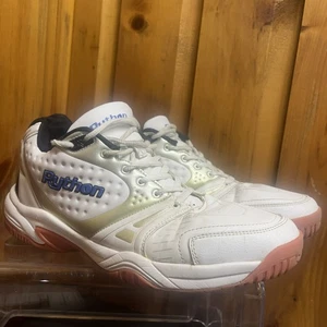Python Deluxe Indoor Mid Racquetball Shoes Men’s Size 10 White PY722M - Picture 1 of 12