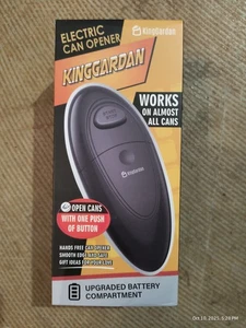 Battery Can Opener Automatic One-Touch Hands-Free Smooth Edge Black Fits Most  - Picture 1 of 8