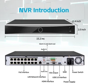 Brand 16CH 4K NVR POE Network Video Recorder 7616NI-M2-16P US Stock Indoor - Picture 1 of 1