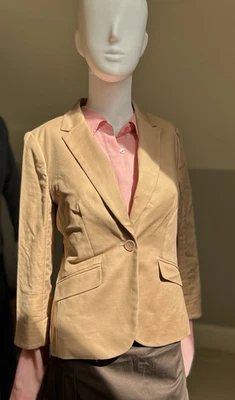 Blazer para mujer The Limited talla S PEQUEÑO beige tostado marrón camel caramelo Foto 1 de 4