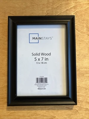 Marco de fotos Mainstays de madera maciza de 5x7 pulgadas con vidrio Foto 1 de 4