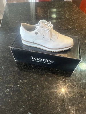 Tênis de golfe feminino FootJoy esporte retrô 92389 7M - Imagem 1 de 4