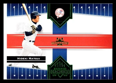 2005 Donruss Champions Green Impressions /25 Hideki Matsui #9 New York Yankees - Image 1 of 2